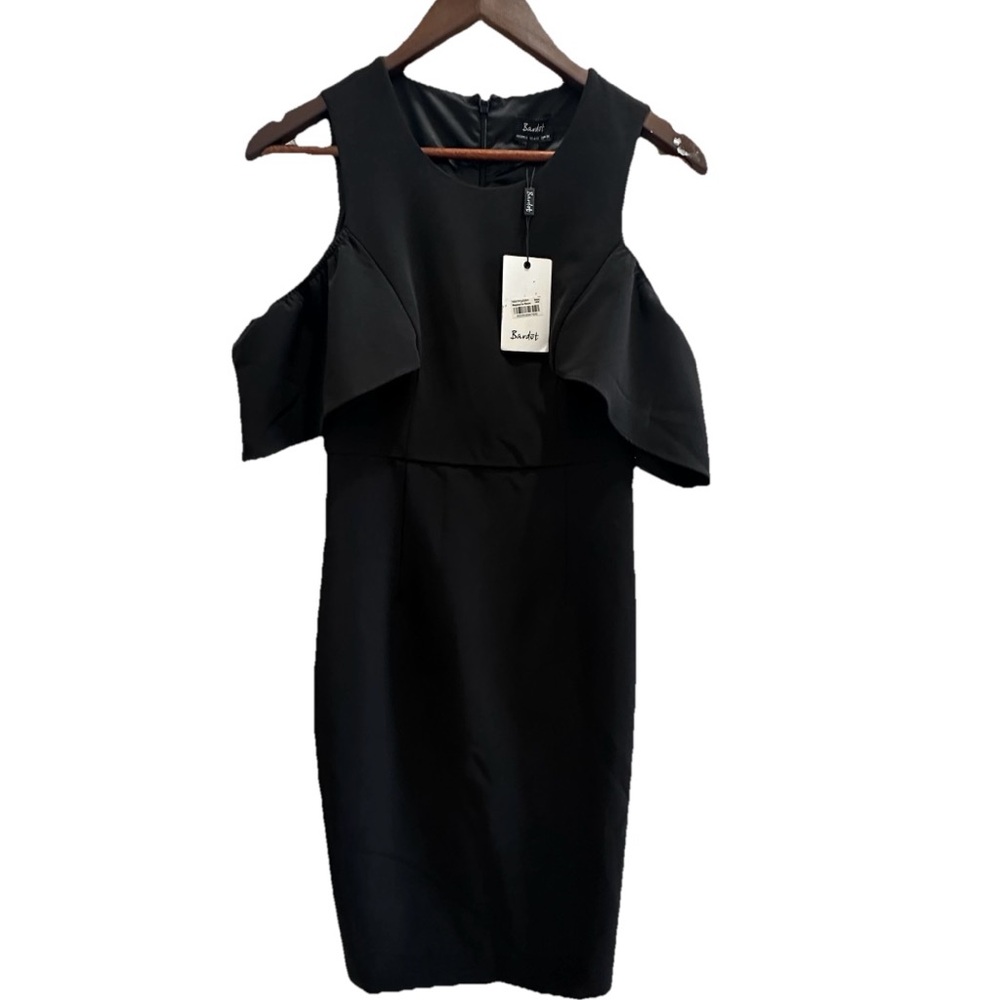 Bardot Women’s Black Cold Shoulder Dress Size 4/XS NWT